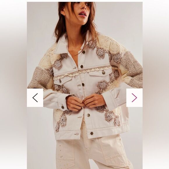 Free People Bali Rare Hearts Jacket size XS - Picture 2 of 14